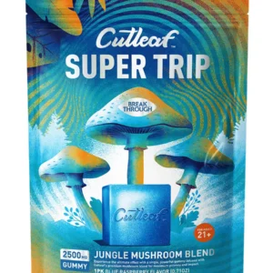 Blue Raspberry Cutleaf Super Trip Jungle Mushroom Blend Gummies 2500MG
