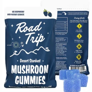 Blue Raspberry Road Trip Desert Stardust Shroom Vegan Gummies 8ct 28G