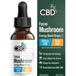 CBDfx Focus CBG + CBD Blend Mushroom Tincture 2000mg 30ml