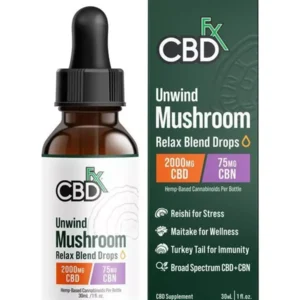 CBDfx Relax CBN + CBD Blend Mushroom Tincture 2000mg 30ml