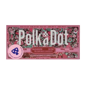 Chocolate Cherry Cordial PolkaDot Mushroom Belgian White Chocolate 500mg