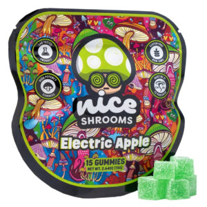 Electric Apple Nice Shrooms Mushroom Gummies 15ct 75g