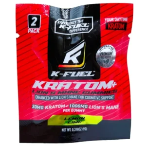 Lemon Lime K-Fuel Kratom Lion’s Mane Mushroom Gummies 2ct