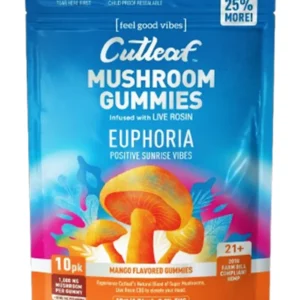 Mango Cutleaf Euphoria Mushroom Gummies 1000mg 10ct