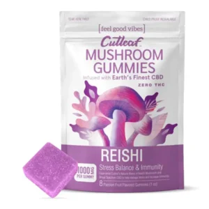 Reishi Cutleaf Mushroom Gummies Zero THC 1000mg