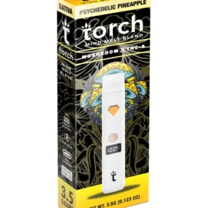 Psychedelic Pineapple Torch Mind Melt Mushroom x THC-A Blend White Series Vape 3.5G