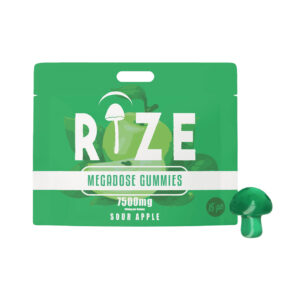 Rize – Sour Apple Megadose Mushroom Gummies – 7500mg – 15ct