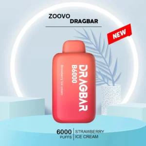 ZOOVOO DRAGBAR STRAWBERRY ICE CREAM – 6000 PUFFS