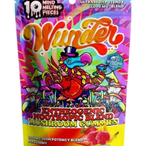 Strawnana Wunder High Potency Entheogenic Nootropic Blend Mushroom Gummies 12G