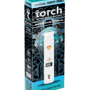 Tropical Trippy Twist Torch Mind Melt Mushroom x THC-A Blend White Series Vape 3.5G