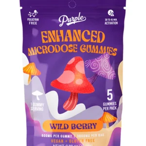Wild Berry Purple Organics Mushroom Enhanced Microdose Gummies 5ct
